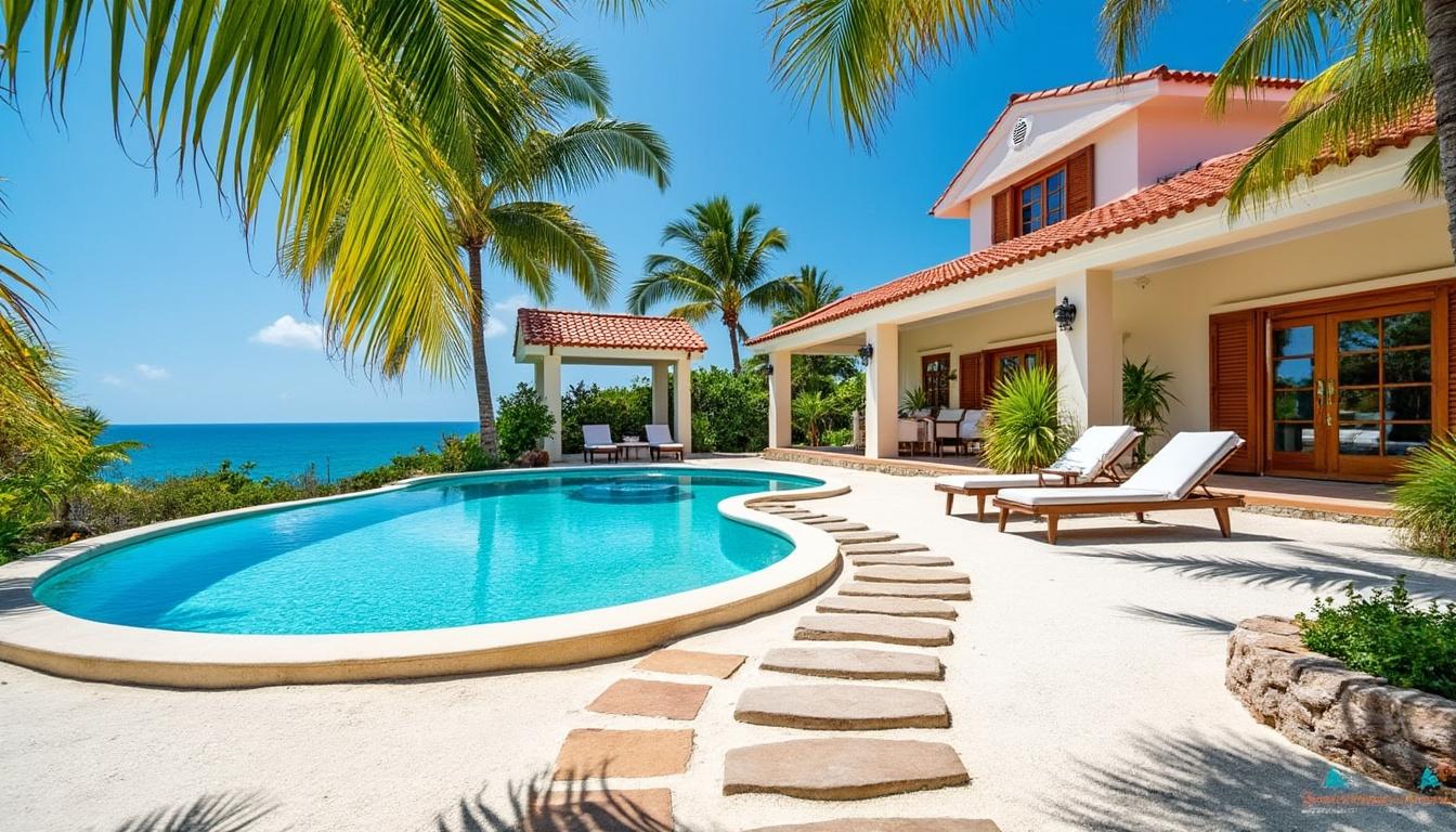 découvrez la beauté de la guadeloupe en séjournant dans une villa luxueuse à saint-françois. profitez d'une piscine privée, d'un cadre idyllique et de toutes les commodités pour des vacances inoubliables. évadez-vous et vivez des moments d'exception dans un véritable havre de paix.
