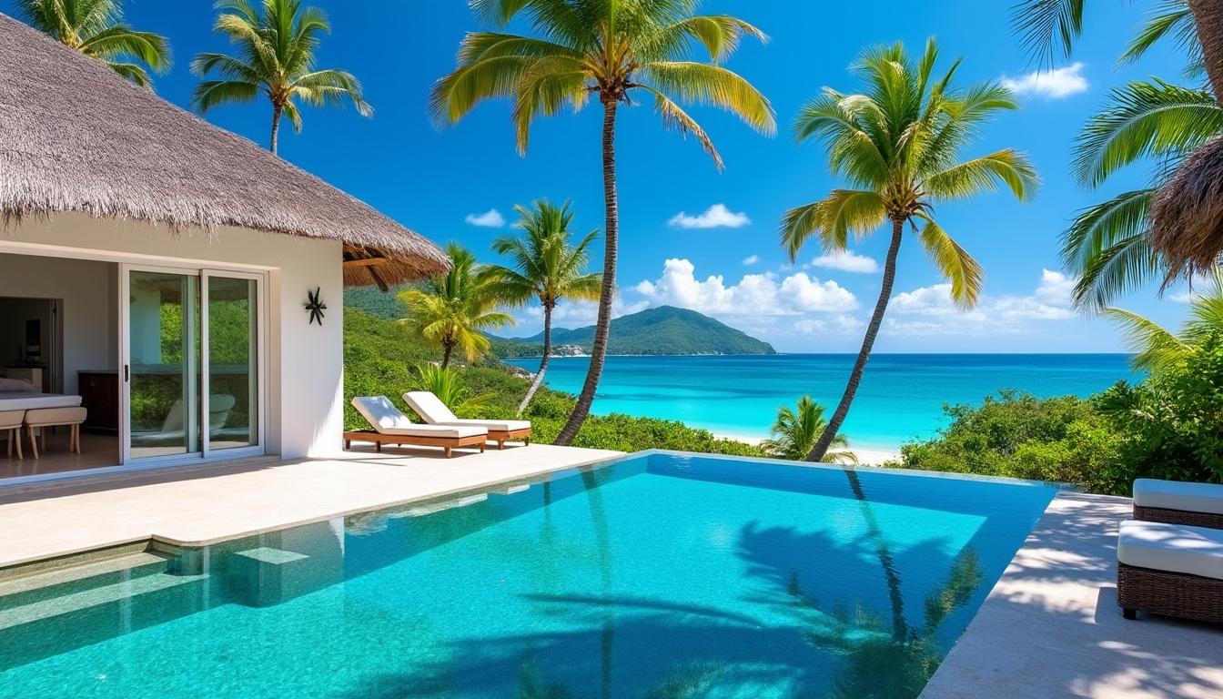 découvrez le charme de la guadeloupe en séjournant dans notre villa luxueuse à saint-françois. profitez d'une piscine privée, d'un cadre idyllique et d'un confort inégalé pour des vacances mémorables au soleil.