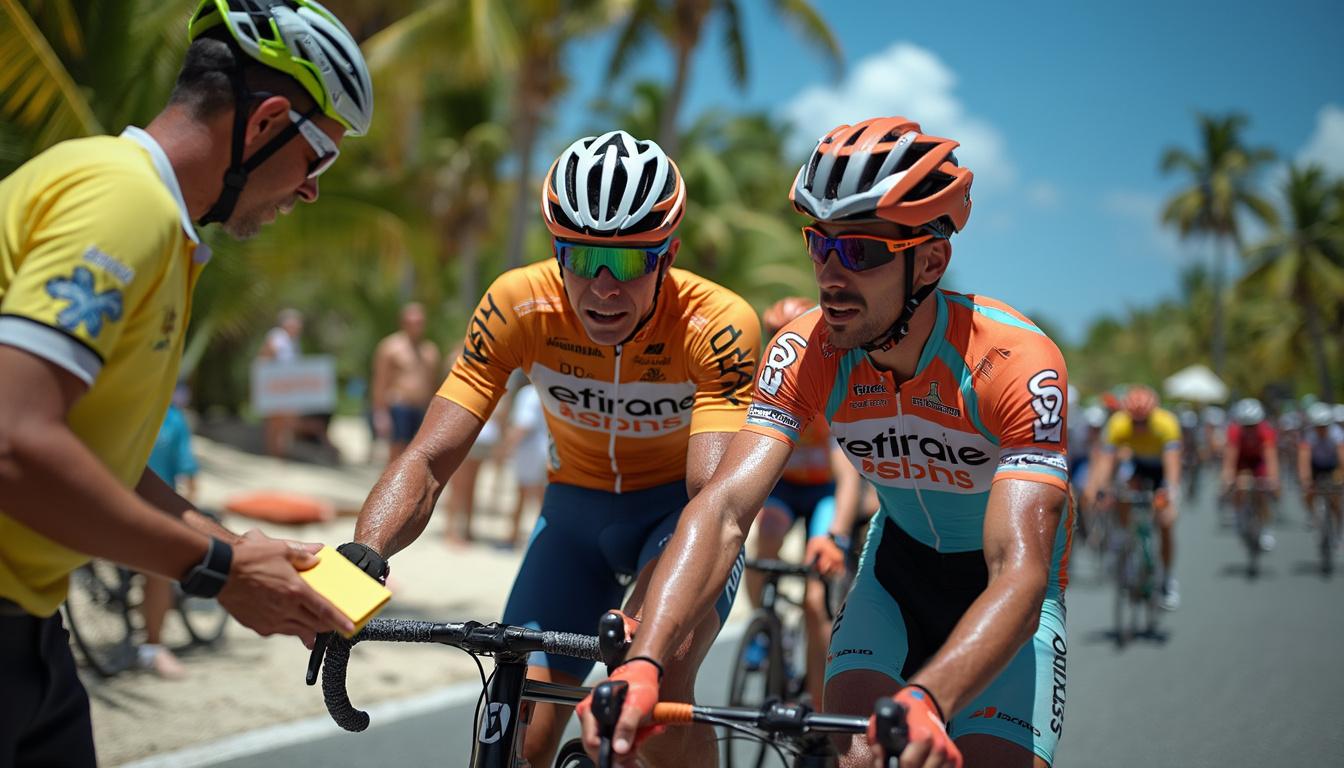 découvrez comment deux coureurs en guadeloupe ont été sanctionnés de 5 minutes de pénalité lors de leur compétition. une décision qui a suscité des réactions et du débat parmi les participants et les fans. plongez dans les détails de cet incident marquant !